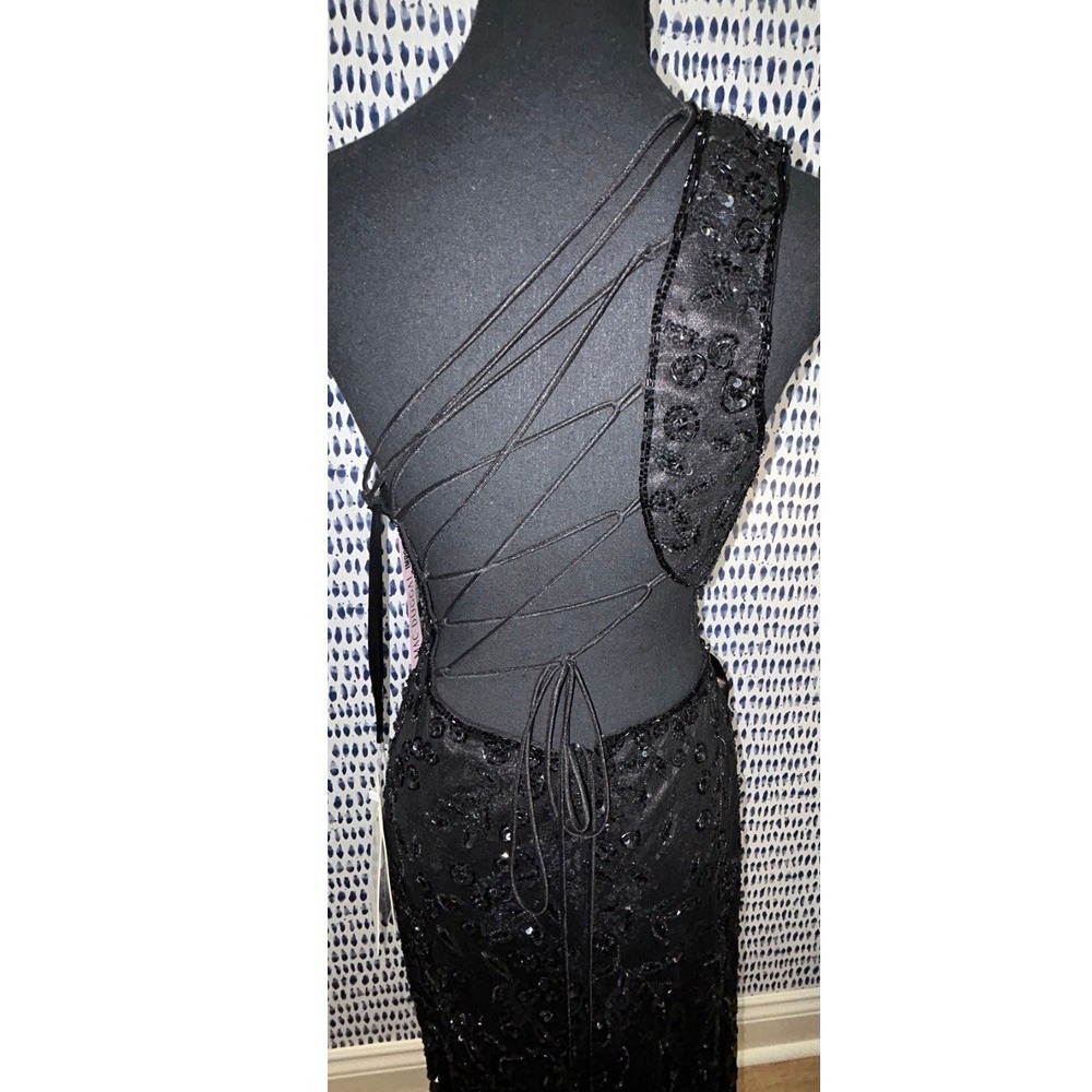 NWT Mac Duggal 6084‎ Strappy Back One-Shoulder Dress Size 8 - Picture 5 of 7